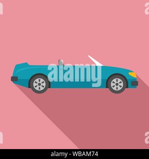 Sport Cabriolet Symbol. Flache Abbildung: Sport Cabriolet vektor Symbol für Web Design Stock Vektor