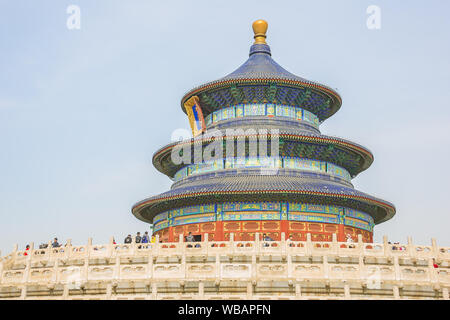 Editorial: Beijing, China, April 5, 2019 - Blick auf die "Halle des Gebetes für eine gute Ernte im Komplex des Himmelstempel in Peking Stockfoto