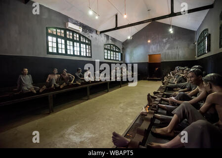 Innenraum der Hoa Lo Gefängnis, aka Hanoi Hilton, in Hanoi, Vietnam Stockfoto