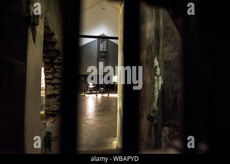 Innenraum der Hoa Lo Gefängnis, aka Hanoi Hilton, in Hanoi, Vietnam Stockfoto