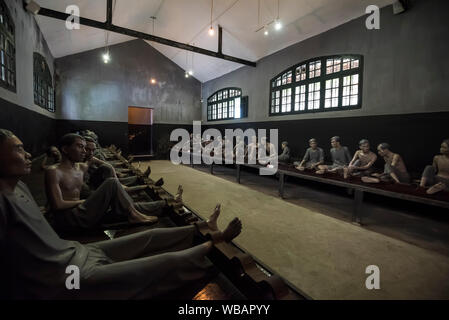 Innenraum der Hoa Lo Gefängnis, aka Hanoi Hilton, in Hanoi, Vietnam Stockfoto