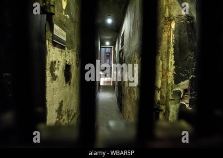 Innenraum der Hoa Lo Gefängnis, aka Hanoi Hilton, in Hanoi, Vietnam Stockfoto