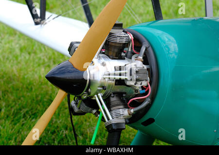 Modell Radio Control airc 4 raft Motor und Propeller. Stockfoto