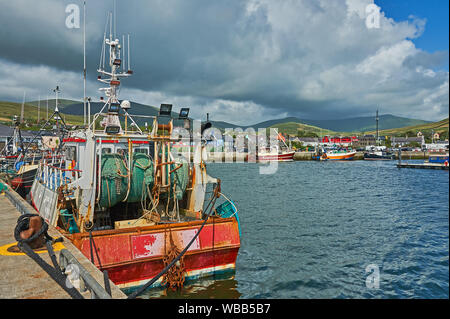 Dingle, County Kerry und Fischerboote im Hafen Stockfoto