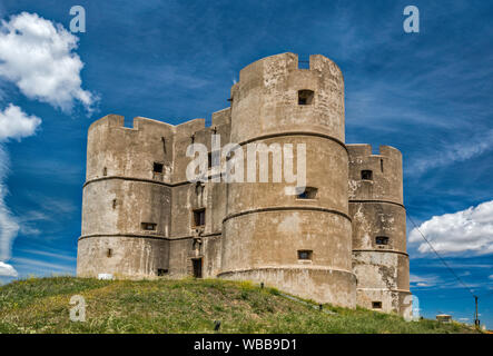 Castelo de Évora Monte, mittelalterliche Burg im Dorf Evoramonte, Évora, Alentejo Central District, Portugal Stockfoto