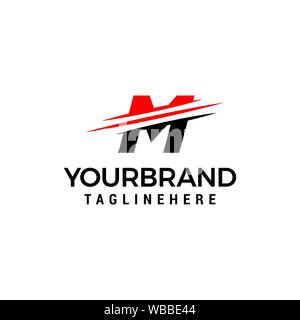 Buchstabe M Logo Grafik elegant und einzigartig in Scheiben design template Vector Stock Vektor