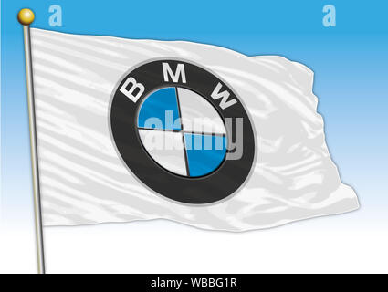 Renault Auto Industrial Group, Fahne mit Logo, Illustration Stockfoto
