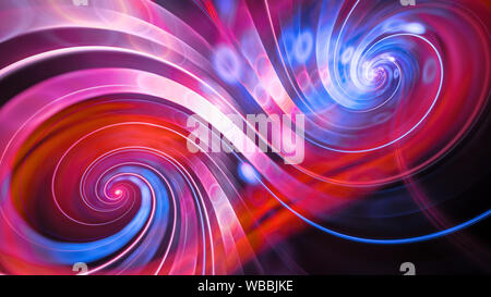 Doppelte Spirale swirl Flow, computer-generierte Zusammenfassung Hintergrund, 3D-Rendering Stockfoto