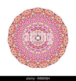 Runde kreisförmige Botanischen ornament Mandala - abstrakten geometrischen Ornamenten verzierten Vektorgrafik Stock Vektor