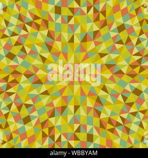 Dynamische Hypnotischen radial Mosaikfliesen Muster Hintergrund - bunte polygonalen abstrakte psychedelischen Vektor Design mit geometrischen Formen Stock Vektor