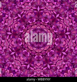 Dynamische geometrische radial Mosaikfliesen mandala Hintergrund - bunte runde Vector Illustration mit Dreieck Fliesen Stock Vektor