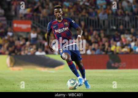 Barcelona, Spanien. 25 Aug, 2019. Nelson Semedo des FC Barcelona im Spiel FC Barcelona gegen Real Betis, der LaLiga, Saison 2019/2019, Datum 2. Das Stadion Camp Nou. Barcelona, Spanien, 25. Aug 2019. Credit: PRESSINPHOTO/Alamy leben Nachrichten Stockfoto