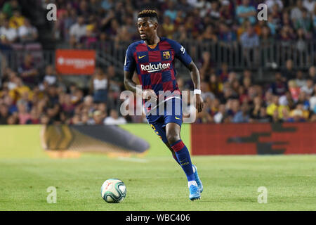 Barcelona, Spanien. 25 Aug, 2019. Nelson Semedo des FC Barcelona im Spiel FC Barcelona gegen Real Betis, der LaLiga, Saison 2019/2019, Datum 2. Das Stadion Camp Nou. Barcelona, Spanien, 25. Aug 2019. Credit: PRESSINPHOTO/Alamy leben Nachrichten Stockfoto