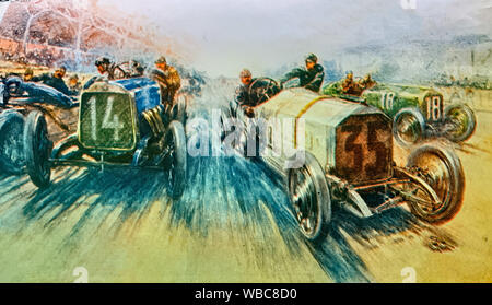 Grand Prix von Frankreich, Dieppe, 1908. Artist: Unbekannt Stockfoto
