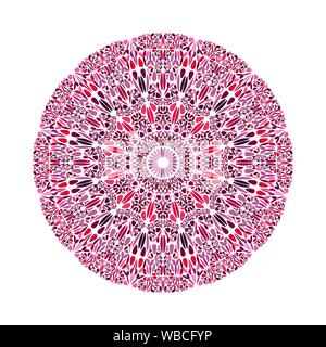 Runde bunte runde botanischen Muster Mandala - Dekorative abstract Vector Graphic Design aus geometrischen Formen Stock Vektor