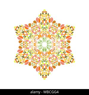 Blume ornament star Symbol Vorlage - bunte Fünfeckiger geometrische Ornamente vektor design Element von gekrümmten Steine Stock Vektor