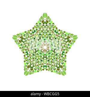 Abstrakte Stein ornament Star Logo Schablone - Ornament fünfeckiger bunte Vektor Element isoliert auf weißem Hintergrund Stock Vektor