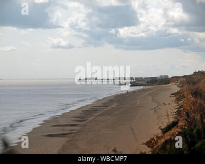Der Strandabschnitt, der von Covehithe zu Southwold in Suffolk. Stockfoto