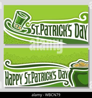 Vector Illustration für Text auf das Thema der St. Patrick's Day. Stock Vektor