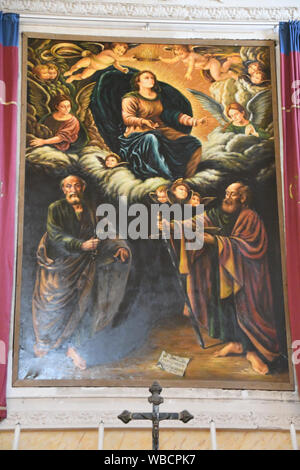 Pentidattilo Reggio Calabria Italien - Kirche der Heiligen Peter und Paul, Himmelfahrt der Jungfrau Maria Credit Giuseppe Andidero Stockfoto