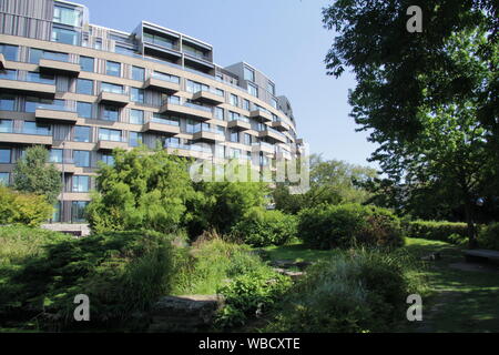 BBC Television Centre Weiße Stadt Blick von der Hammersmith Park Stockfoto