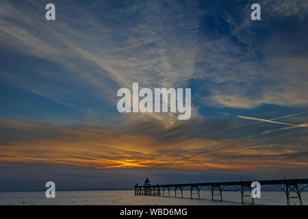 Vom Strand Clevedon Meer genommen Stockfoto