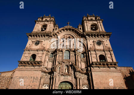 Die Compañia de Jesus Kirche in der Plaza de Armas, Cusco, Peru Stockfoto