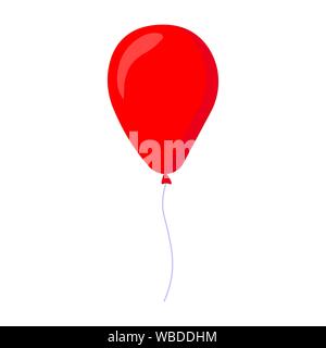 Cartoon red baloon. Dekorative party Element. Geburtstag themed Vector Illustration für Symbol, Stempel, Aufkleber, Zertifikat, Broschüre, Geschenkkarten, Poster, Co Stock Vektor