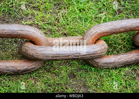 Heavy Duty Industrial Kette, hautnah. Stockfoto