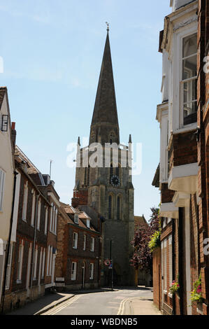 Blick entlang East St Helen's Street, Abingdon, Oxfordshire Stockfoto