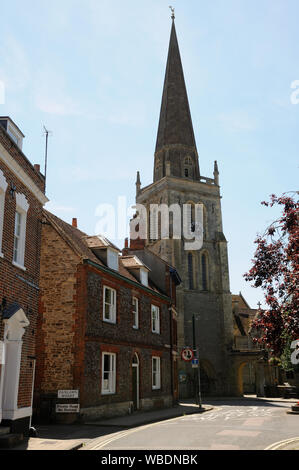 Blick entlang East St Helen's Street, Abingdon, Oxfordshire Stockfoto