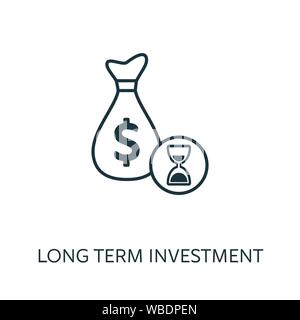 Langfristige Investitionen übersicht Symbol. Thin Line Konzept Element vom Risikomanagement icons Collection. Kreative Langfristige Investition Symbol für mobile Anwendungen Stock Vektor
