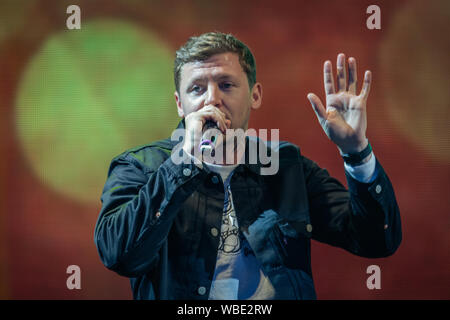 Professor Green live auf der Bühne an der De Montfort Hall in Leicester Satuarday 17. August 2019 Stockfoto