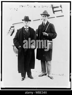 Francisco de La Barra (links) und Sohn Francisco, Jr., full-length Portrait, stehend, nach vorne Abstract / Medium: 1 Fotoabzug. Stockfoto