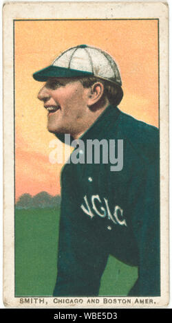 Frank Smith, Chicago White Sox, Baseball card portrait Abstract / Medium: 1 Print: Relief mit Rasterung, Farbe. Stockfoto
