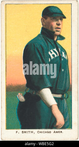 Frank Smith, Chicago White Sox, Baseball card portrait Abstract / Medium: 1 Print: Relief mit Rasterung, Farbe. Stockfoto