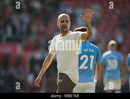 Manchester City Manager Pep Guardiola beim Premier League Spiel zwischen London und Manchester City an der Goldsands Stadion, Bournemouth, E Stockfoto