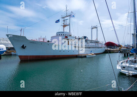 La Rochelle, Frankreich - Mai 07, 2019: Hafen und Maritime Museum im Hafen von La Rochelle Frankreich Stockfoto