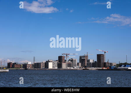 Sompasaari bereits benutzt, ein neues Wohnviertel im Bau in Helsinki, Finnland Stockfoto