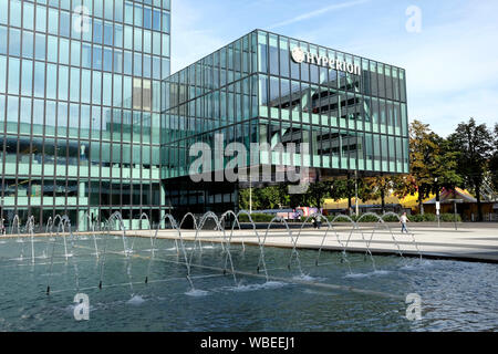 Eine Nahaufnahme der Hyperion Hotel, ehemals Ramada Plaza, Basel, Schweiz Stockfoto