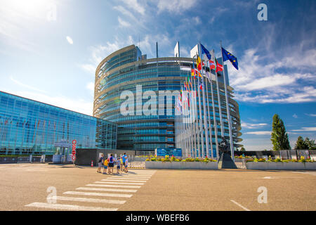 Europäischen Parlament in Straßburg, Frankreich. Stockfoto