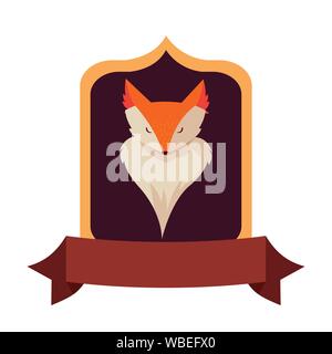 Fox Säugetier happy Herbst Sprechblase Vector Illustration Stock Vektor