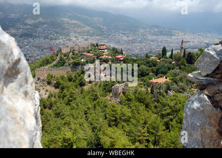 Die alanya Blick vom Schloss Stockfoto