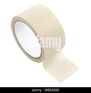 Klebeband auf weißem Hintergrund, isoliert Stockfoto