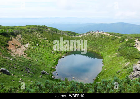 Berg Asahi (Asahi-dake) in Hokkaido, Japan. Stockfoto