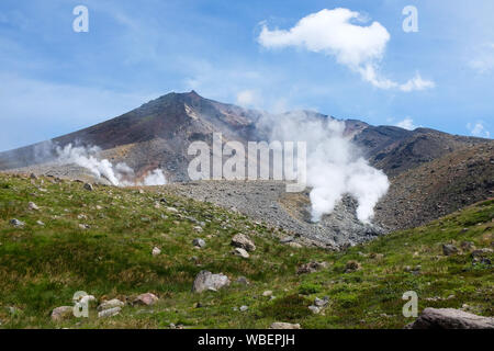 Berg Asahi (Asahi-dake) in Hokkaido, Japan. Stockfoto