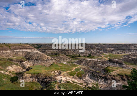 Horseshoe Canyon in Alberta Badlands. Stockfoto