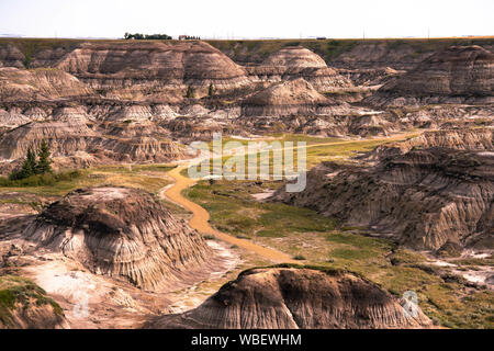 Horseshoe Canyon in Alberta Badlands. Stockfoto