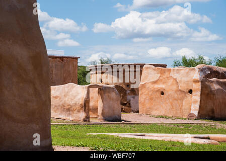 Alte adobe Gebäude am Tumacácori National Historical Park, Mission San José de Tumacácori. Stockfoto