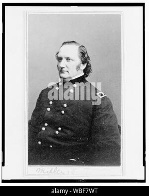 Allgemeine Josia Miller, Generalinspekteur, Brustbild, Sitz, nach links Abstract / Medium: 1 Foto auf carte de visite montieren. Stockfoto